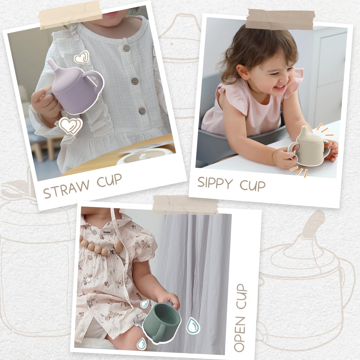 Sippy Cup with Weighted Straw