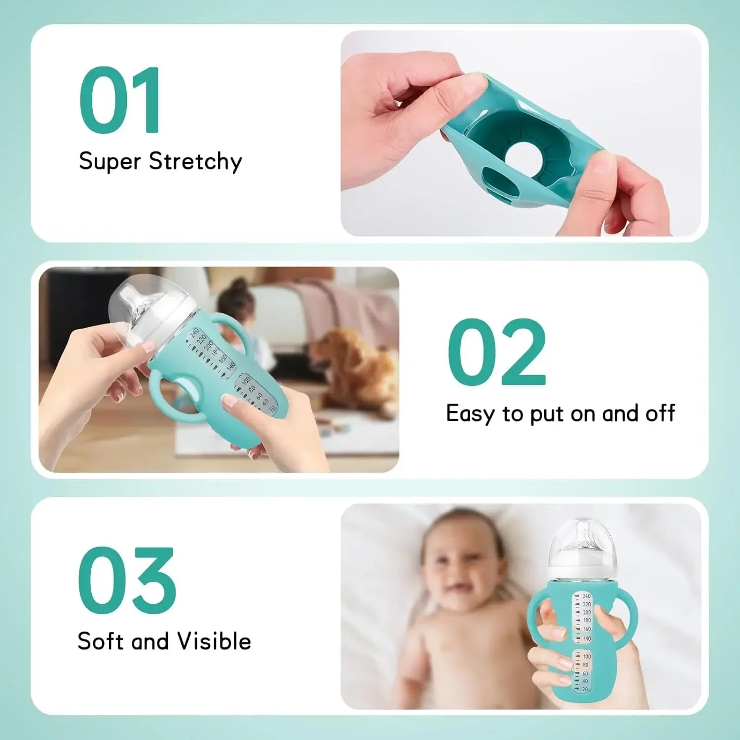 BPA-Free Silicone Baby Bottles - Olivia by Lolafo