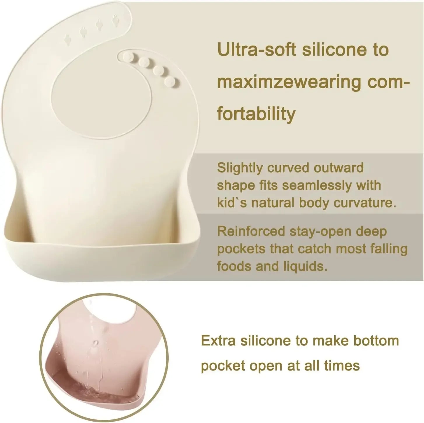 Leak-Proof Silicone Bibs - Olivia by Lolafo