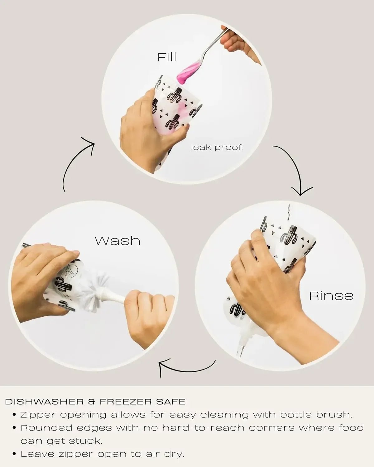 Reusable Baby Food Pouches - Olivia by Lolafo