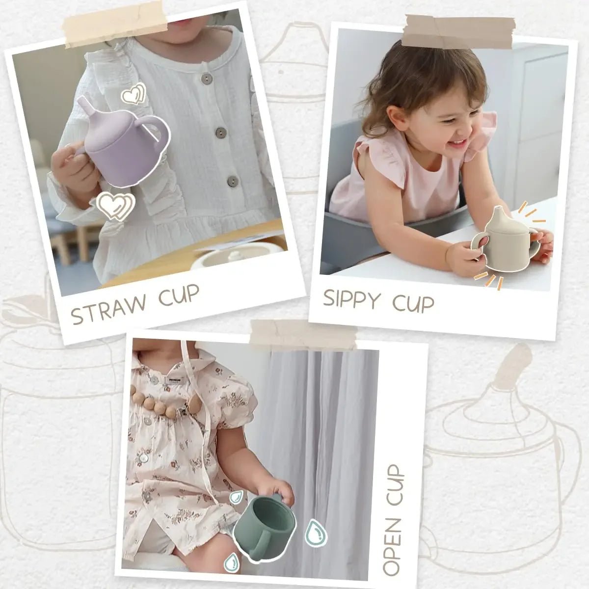 Sippy Cup with Weighted Straw - Olivia by Lolafo